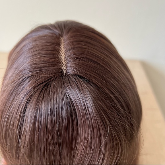 16” Natural Looking Short Straight Synthetic Heat Resistant Wig With Bangs - Picture 7 of 11